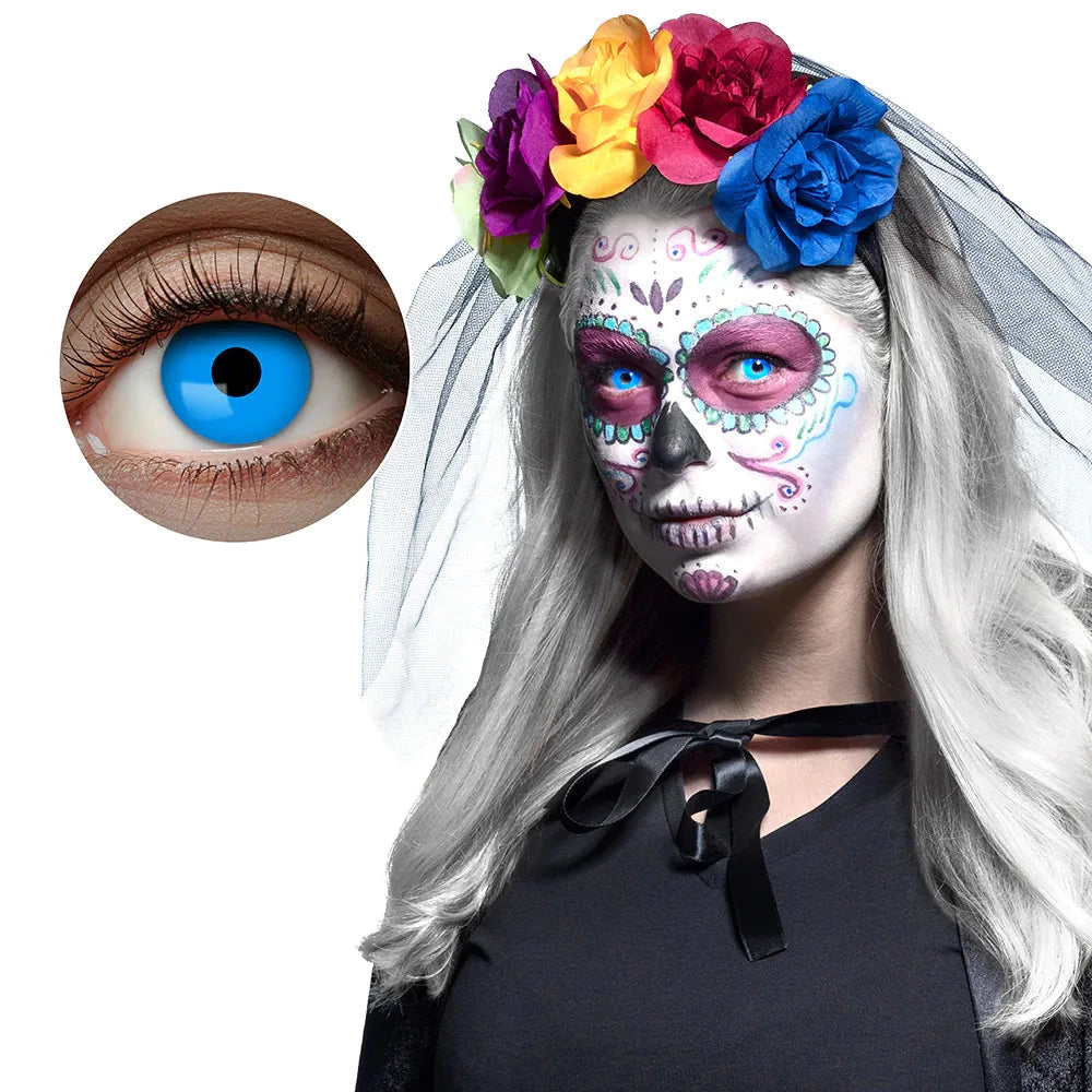 Monatskontaktlinsen in leuchtendem Blau mit UV-Schutz, 30 Tage tragbar, weiche Oberfläche