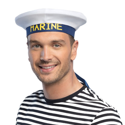 Boland Marine Kadettenmütze Navy Blau Polyester Kostümhut - Fasnacht24.ch – Detailansicht
