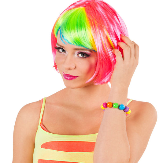Neon Perlen Armband – Boland Rave Accessory Mit UV-Reaktiven Beads - Fasnacht24.ch