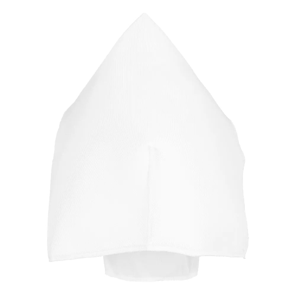 Weiße Nonnenhaube aus Baumwollmischung mit elastischem Rückenteil für Kostümierung.
