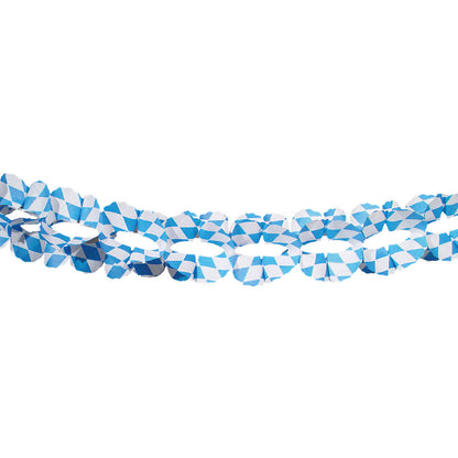 Boland Oktoberfest Girlande Bayern 4 Meter Blau-Weiss Dekoration – Produktansicht