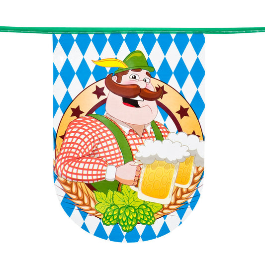Oktoberfest Wimpelkette – Boland 8m Polyester Beerparty Deko - Fasnacht24.ch
