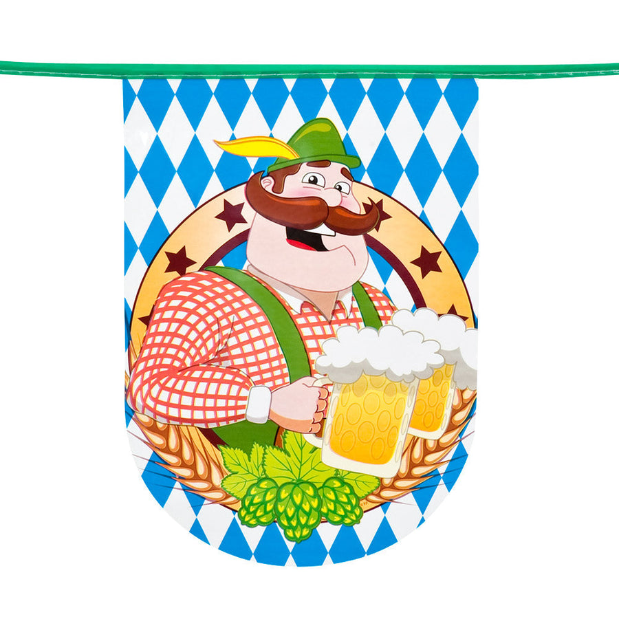 Oktoberfest Wimpelkette – Boland 8m Polyester Beerparty Deko – Detailansicht