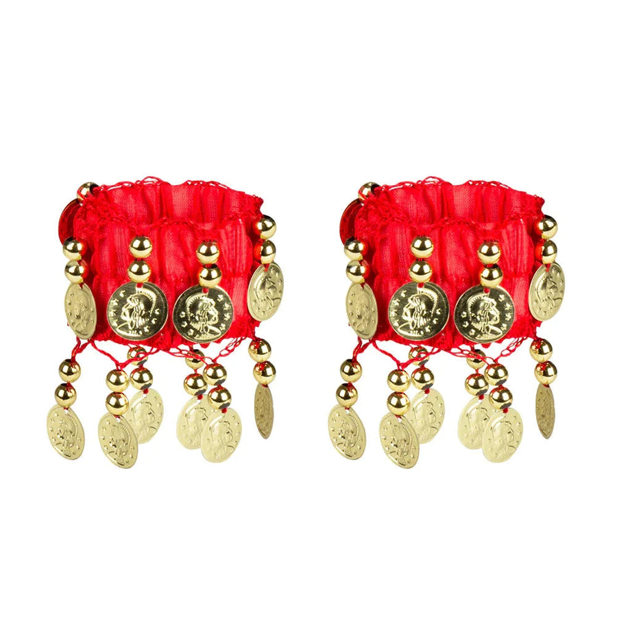 Boland Bauchtänzerin Kostüm Set – Rotes Orientalisches Belly Dance Outfit - Fasnacht24.ch