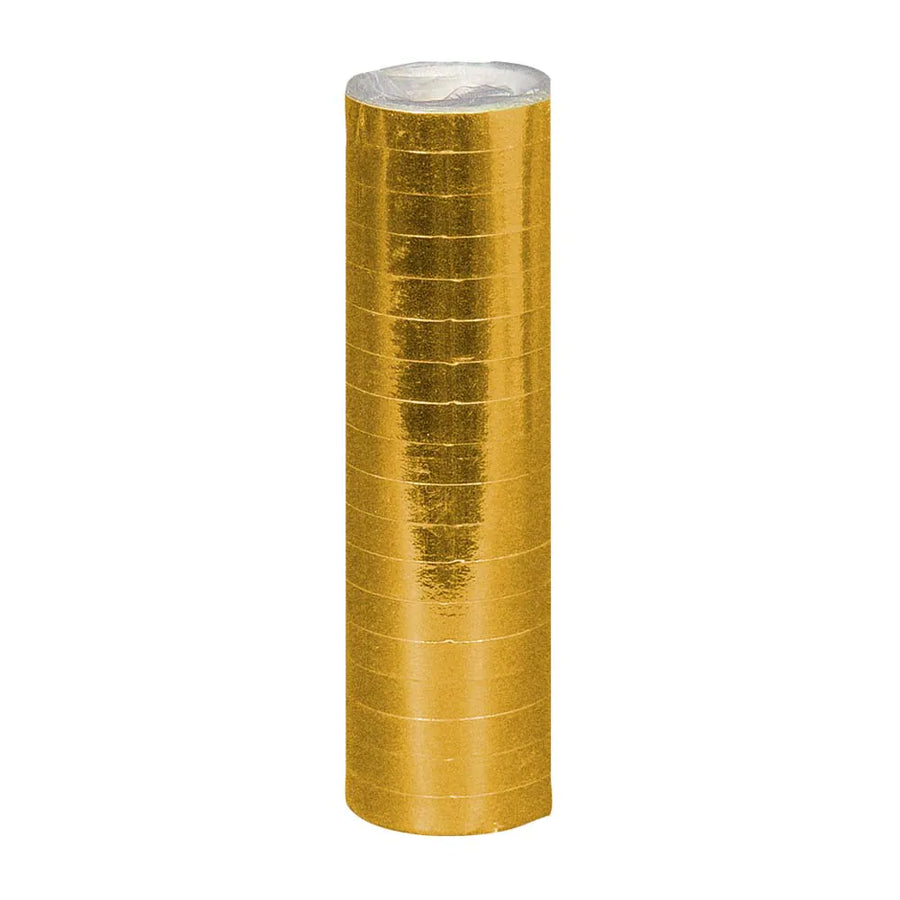 Boland Gold Metallic Papier Luftschlangen – 4m Party Deko - Fasnacht24.ch