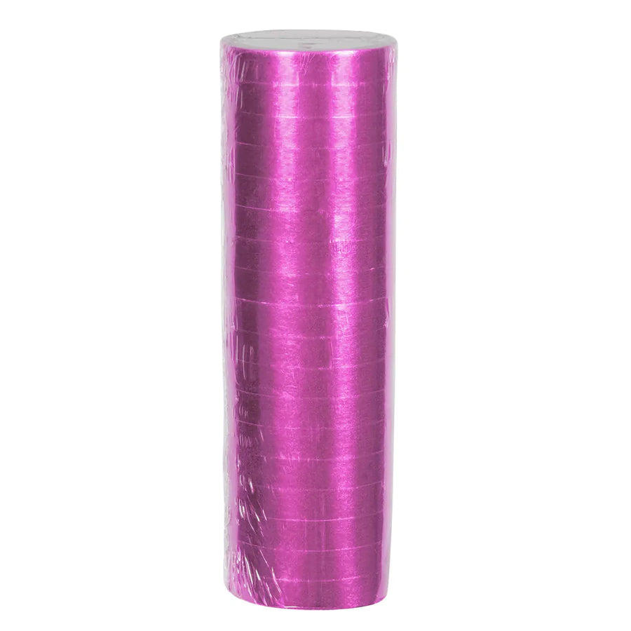 Rolle Papierluftschlangen rosa metallic (4 m) - Fasnacht24.ch