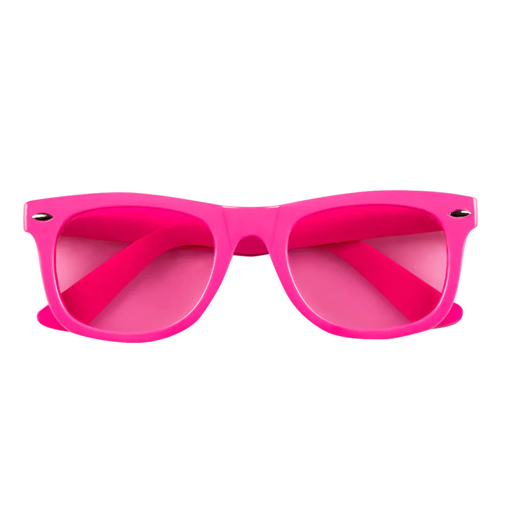 Neon-pink Sonnenbrille mit UV-Schutz und leichtem Rahmen für Partys und Festivals.