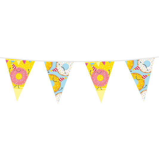Boland Donut Wimpelkette – 6m Partybanner Mit 30x20cm PE-Fahnen - Fasnacht24.ch