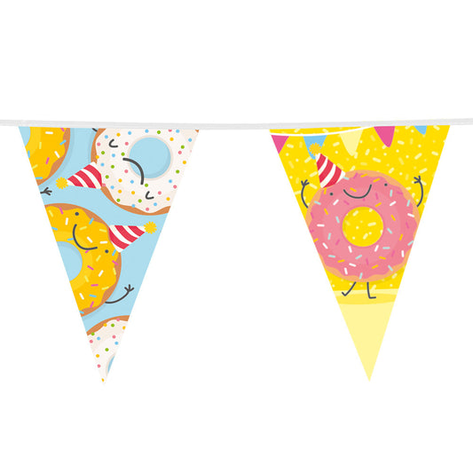 Boland Donut Wimpelkette – 6m Partybanner Mit 30x20cm PE-Fahnen - Fasnacht24.ch
