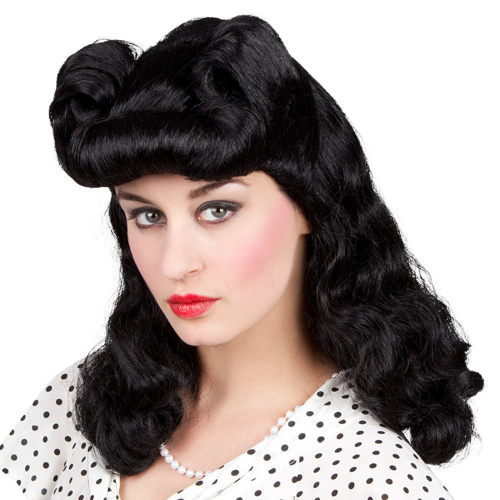 Boland Burlesque Perücke – Schwarze Kostüm-Haarpracht mit Verstellbarem Sitz - Fasnacht24.ch