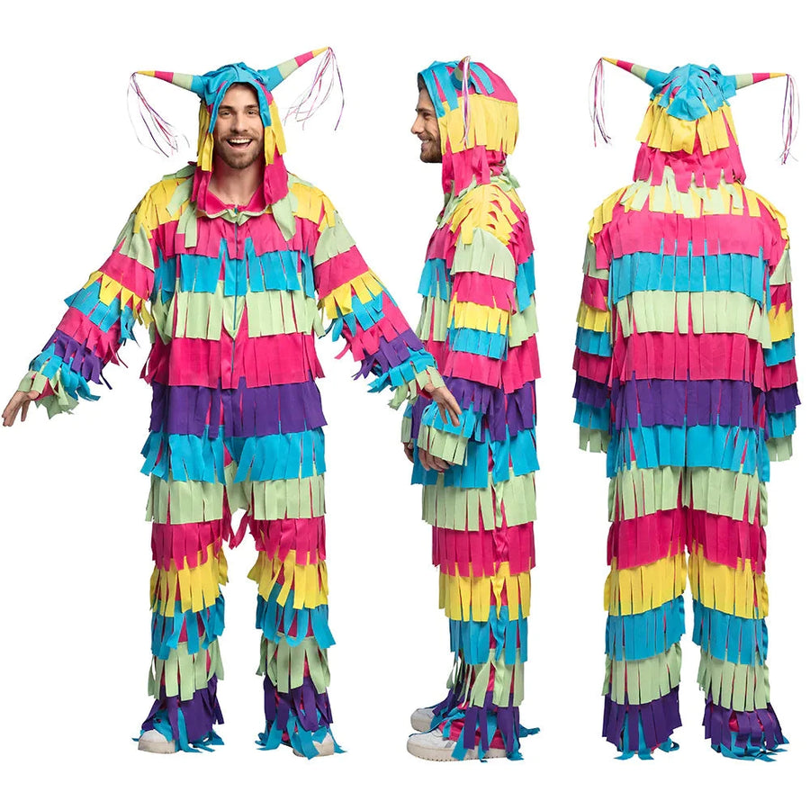 Pinata Kostüm Unisex – Boland Buntes Party Outfit Für Erwachsene - Fasnacht24.ch