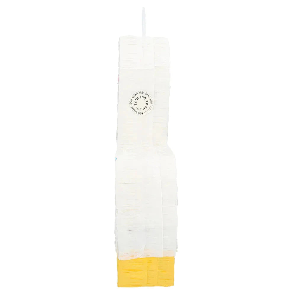 Handgefertigte Lama-Piñata in bunten Farben, 45x33x8 cm, ideal für Kinderpartys.