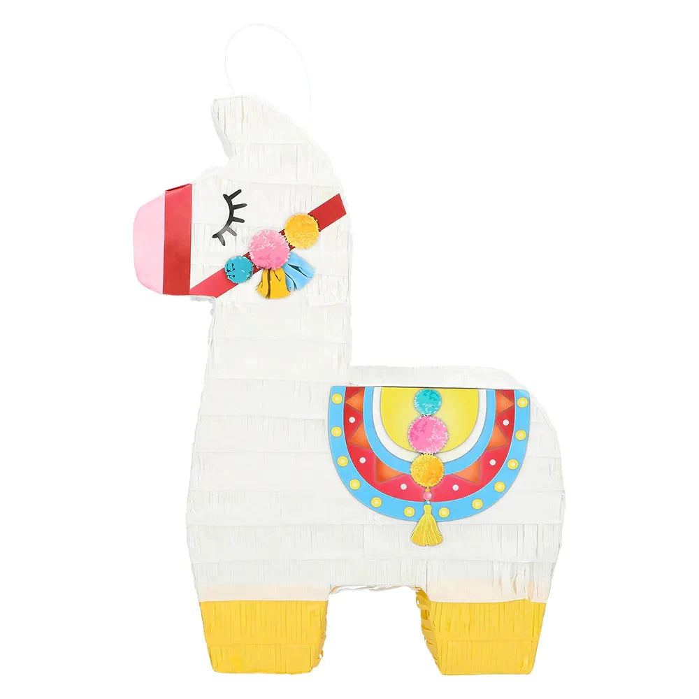 Handgefertigte Lama-Piñata in bunten Farben, 45x33x8 cm, als Partydekoration