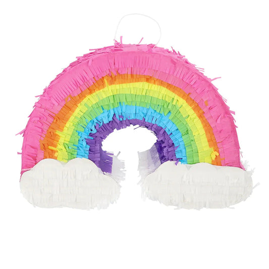 Bunte Regenbogen-Piñata mit Wolken, 45 cm groß, für Party und Süßigkeitenfüllung