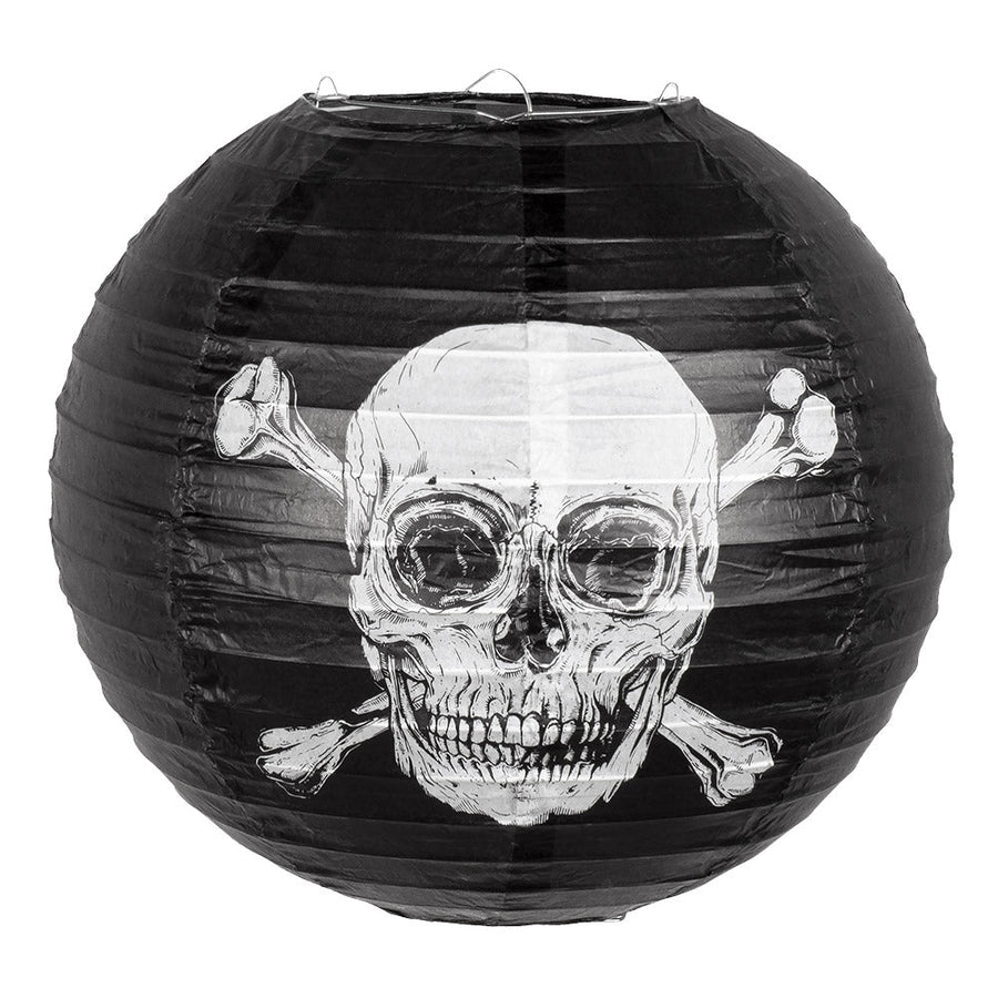 Boland Piraten Papierlaterne – 25cm Mit Stahlrahmen Und Totenkopfmotiv - Fasnacht24.ch