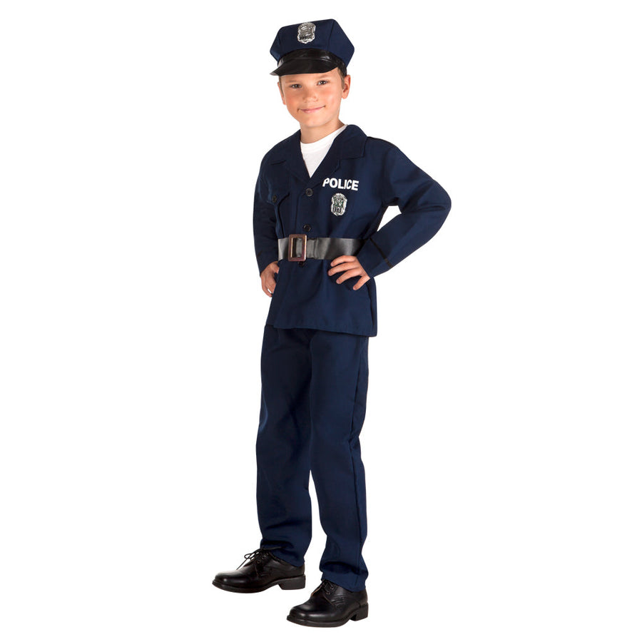 Polizei Kostüm Jungen – Boland Set mit Top, Hose & Hut, Baumwolle - Fasnacht24.ch – Produktansicht