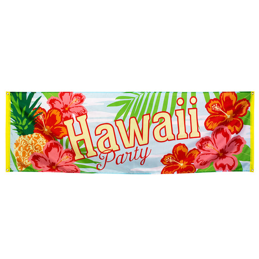 Boland Polyester Hawaii Party Banner – 74 x 220 cm Tropischer Hintergrund - Fasnacht24.ch