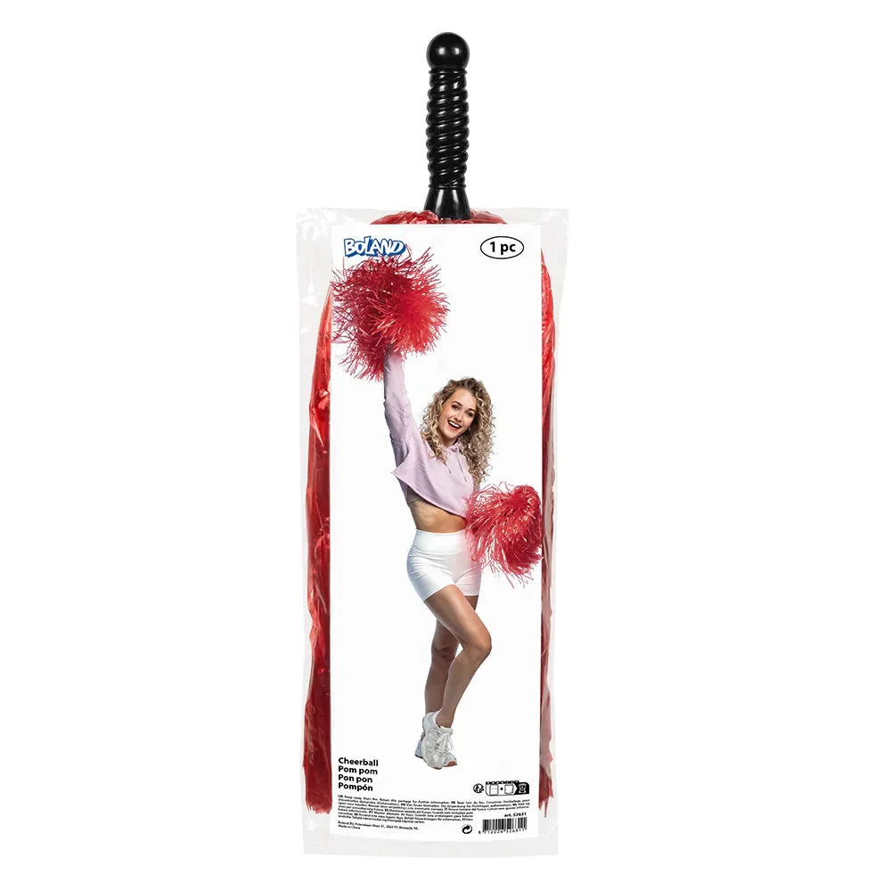Boland Deluxe Rotes Pompon – 9cm Plüsch Kugel mit Satinband - Fasnacht24.ch