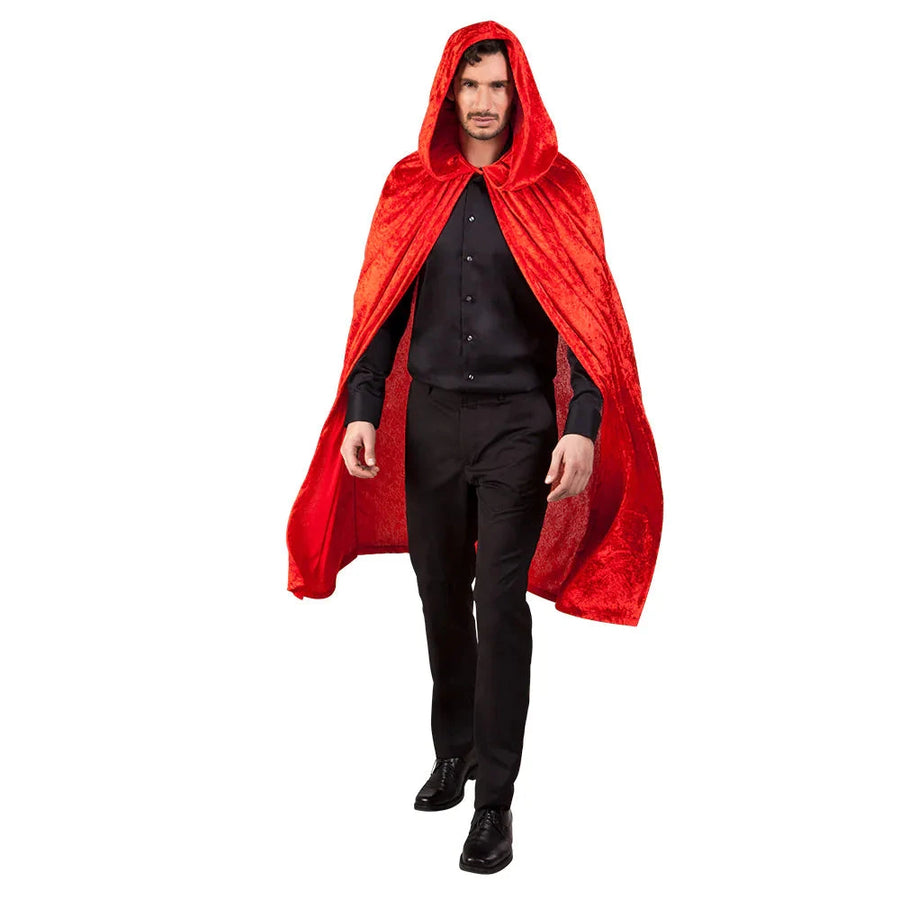 Boland Roter Kapuzenumhang 170cm – Leichter Polyester Halloween Umhang - Fasnacht24.ch