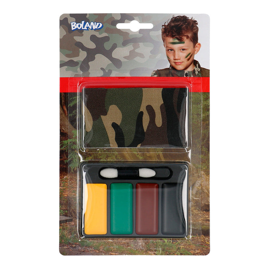 Boland Soldaten Schmink-Set – Camo Bandana & Pinsel für Kinder - Fasnacht24.ch