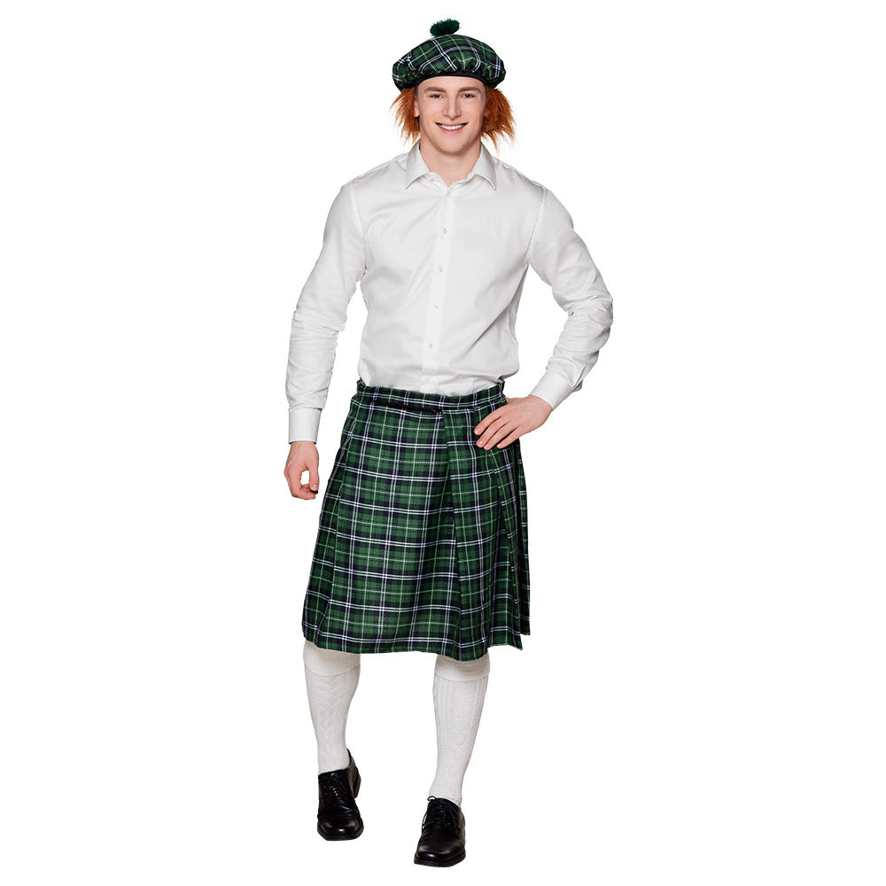 Boland Grün Tartan Kilt – Herren Festival Kilt Größe M/L - Fasnacht24.ch