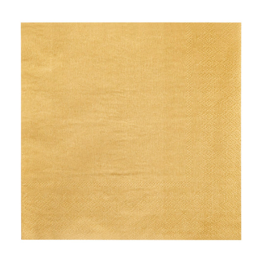 Goldene Boland Servietten – 12er Pack 33x33 cm Metallic Stoff - Fasnacht24.ch