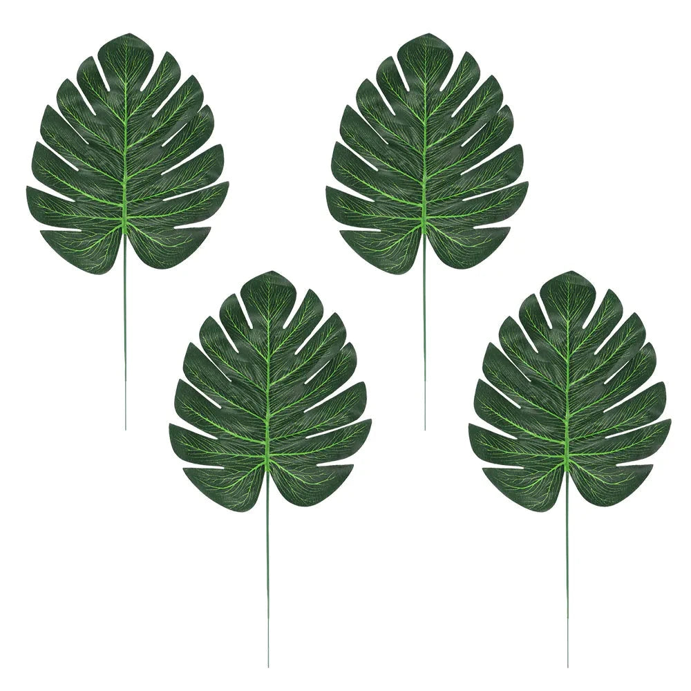 Monstera Blätter 4er Set – Grüne Künstliche Tropische Deko von Boland - Fasnacht24.ch