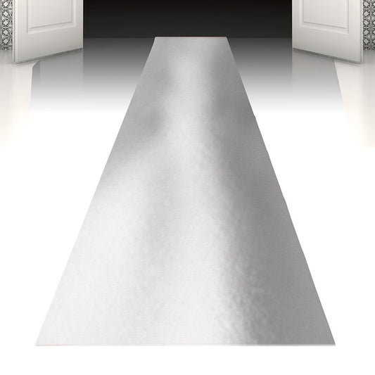 Selbstklebender Boland Silber Teppichläufer 450x60 cm – Event Dekor - Fasnacht24.ch