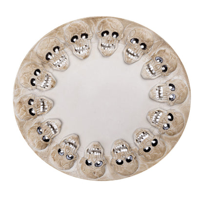 Totenkopf Serviertablett 38x40cm Boland Halloween MDF Tablett – Produktansicht