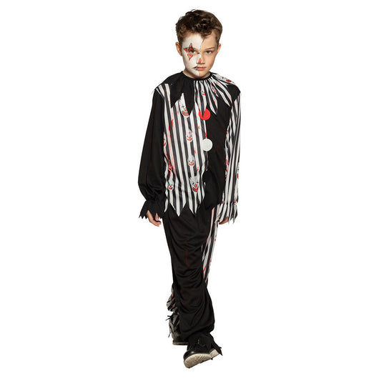 Scary Clown Kostüm Jungen – Boland Trauriger Horror Outfit Polyester - Fasnacht24.ch