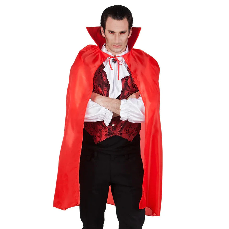 Boland Vampirumhang Bloodlust – Roter Satin, Stehkragen, 120 cm - Fasnacht24.ch