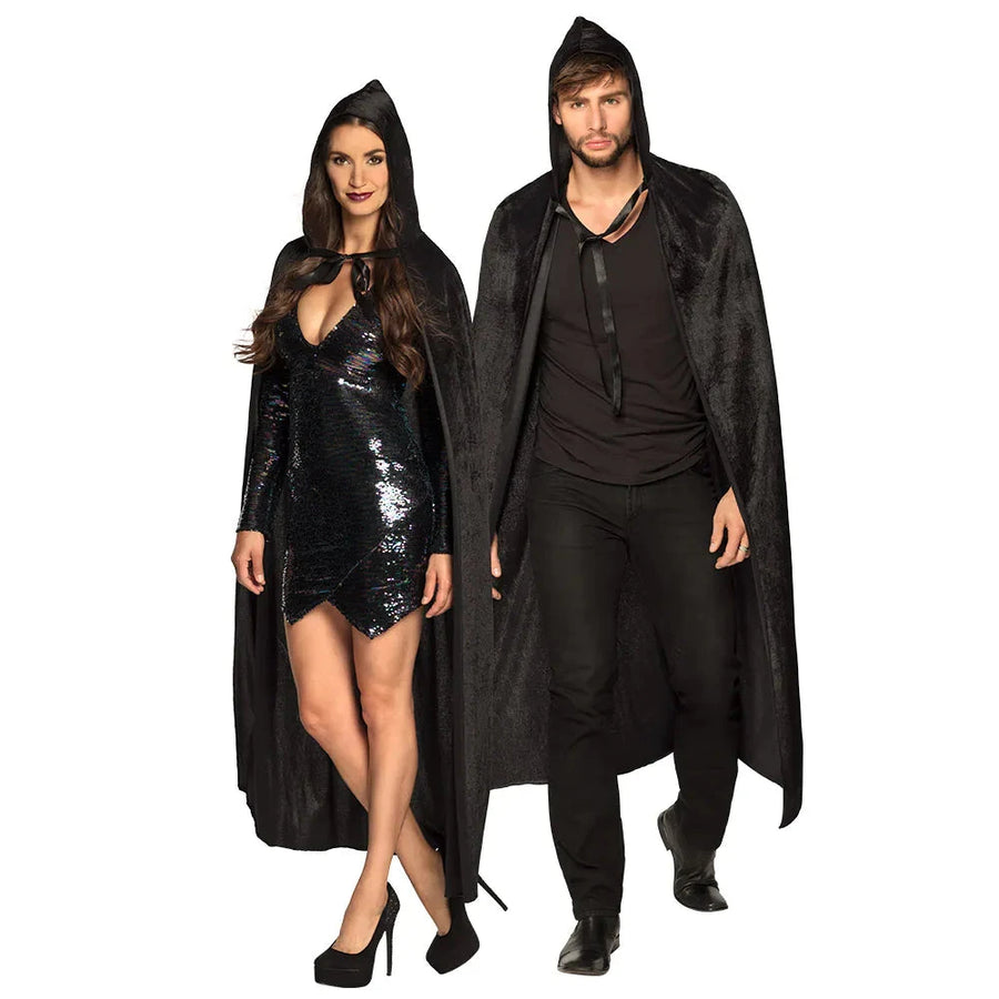 Boland Umhang Darkness Schwarz – 165cm Kapuze Polyester Cape - Fasnacht24.ch