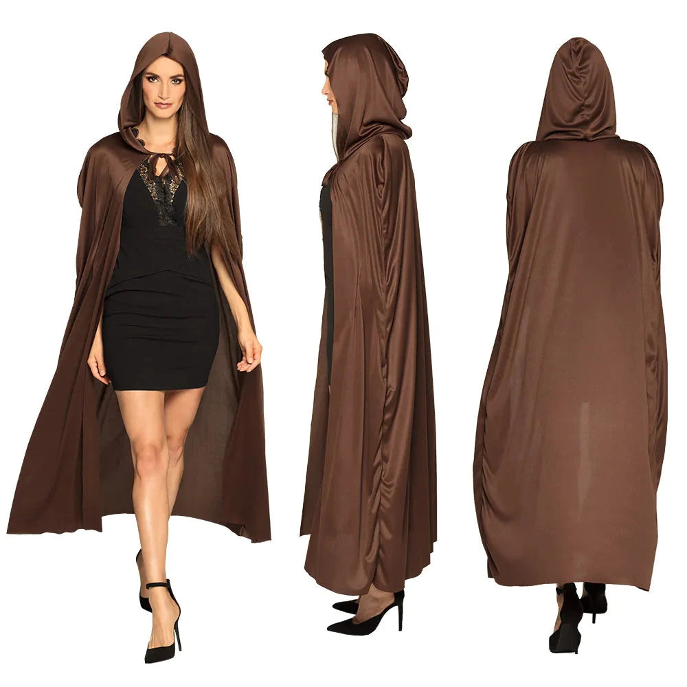 Hooded Cloak – Boland Dusk Polyester Umhang Braun 180cm - Fasnacht24.ch