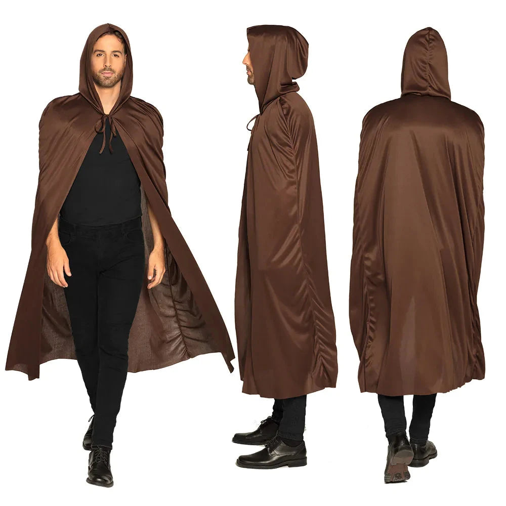 Hooded Cloak – Boland Dusk Polyester Umhang Braun 180cm - Fasnacht24.ch