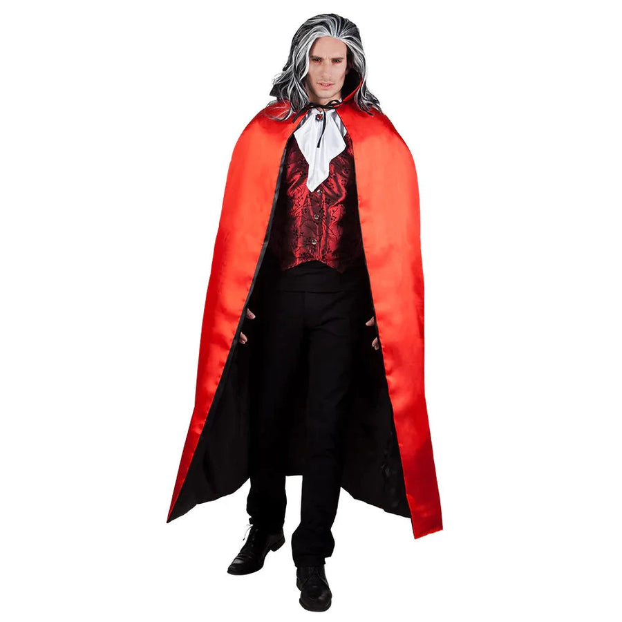 Boland Umhang Sundown Reversibel – Schwarz/Rot Mit Stehkragen - Fasnacht24.ch