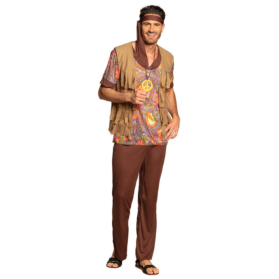 Boland Willow Herren Hippie Kostüm Polyester Hemd Weste Hose – Produktansicht
