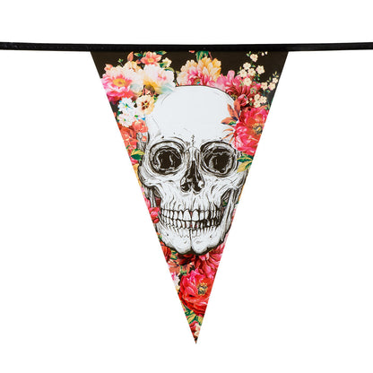 Day of the Dead Wimpelkette 6m Boland Halloween Dekoration Polyester – Detailansicht