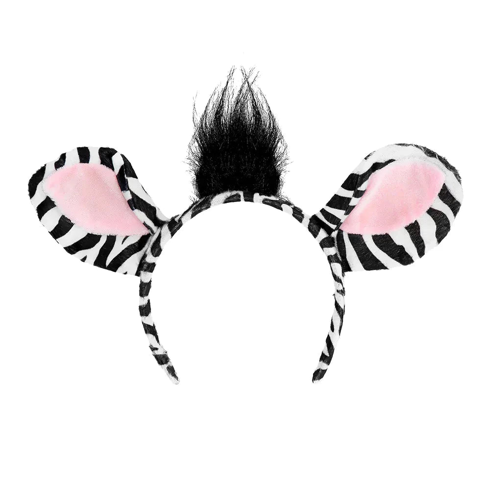 Zebra Kostüm Set – Boland Plüsch Ohren & Schwanz Für Erwachsene - Fasnacht24.ch