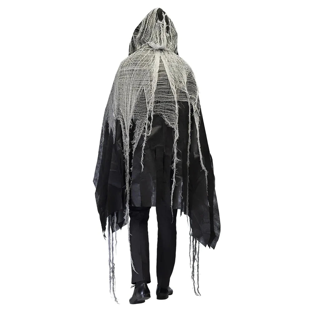 Boland Zerissener Umhang Gloom – Dunkelgrau Flanell Halloween Cosplay - Fasnacht24.ch