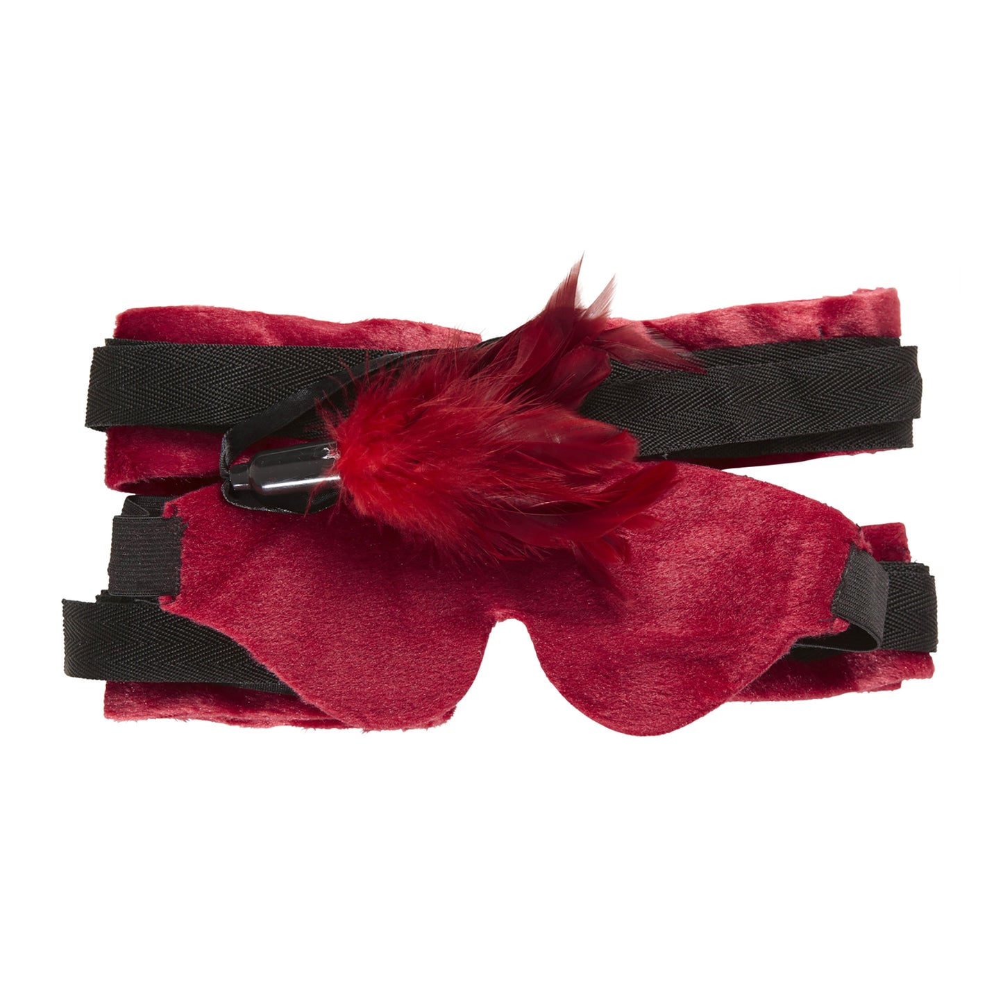 "BONDAGE" Set (Binde für Handgelenke und Knöchel, Augenbinde, Federn) – Ansicht 3