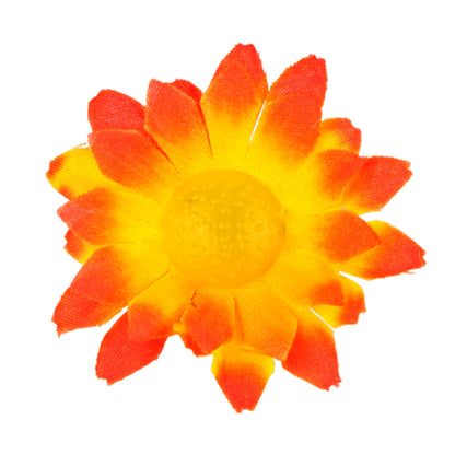 "BOX MIT 20 DEKOBLUMEN - ORANGE" zur Dekoration von Tischen, Hüten, Kostümen, Basteln usw – Detailansicht
