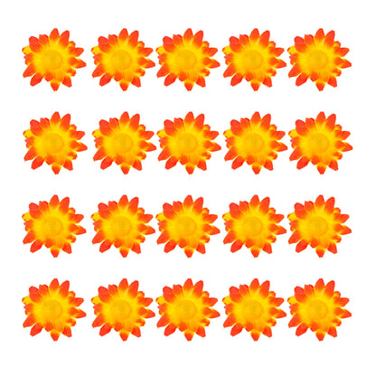 "BOX MIT 20 DEKOBLUMEN - ORANGE" zur Dekoration von Tischen, Hüten, Kostümen, Basteln usw – Ansicht 3