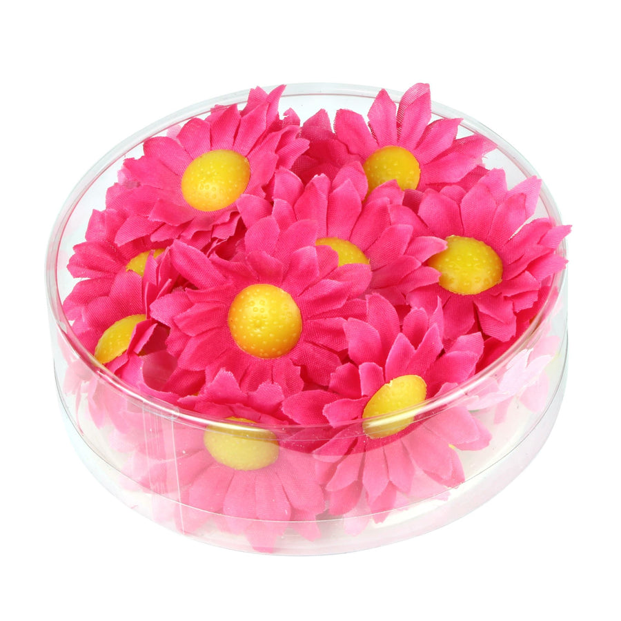 "BOX MIT 20 DEKOBLUMEN - PINK" zur Dekoration von Tischen, Hüten, Kostümen, Basteln usw – Vorderansicht