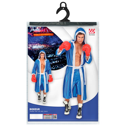 "BOXER" blau (Kapuzenumhang, Gürtel, Shorts) – Ansicht 5