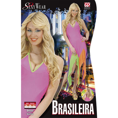 "BRASILEIRA" aus Elasthan (neonpinkes Kleid) – Ansicht 4