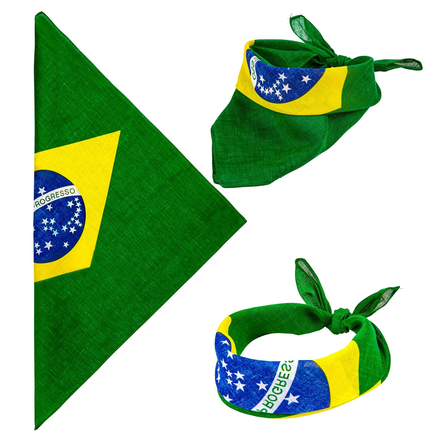 "BRASILIEN BANDANA" 55x55 cm - 100% Baumwolle – Vorderansicht