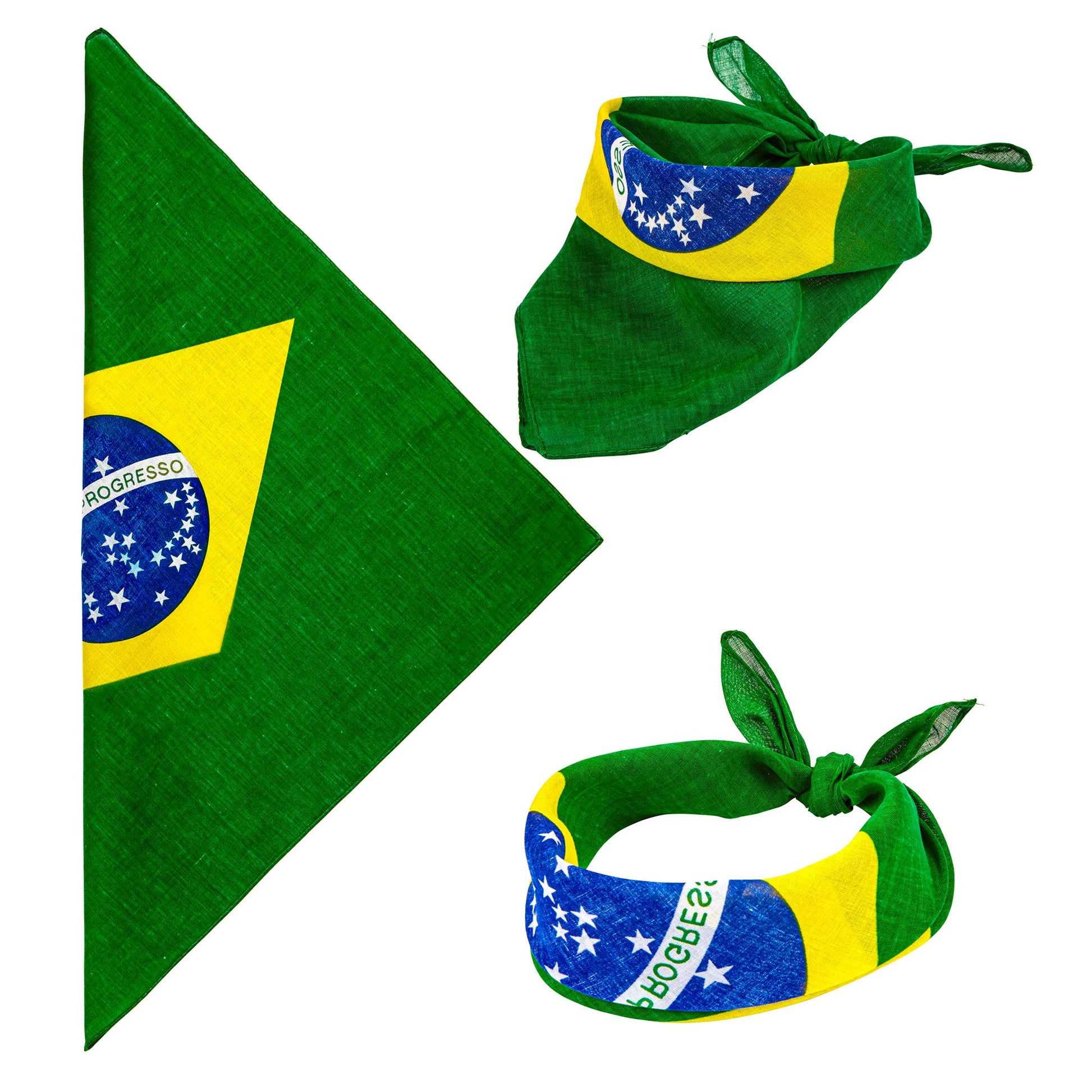 "BRASILIEN BANDANA" 55x55 cm - 100% Baumwolle – Vorderansicht