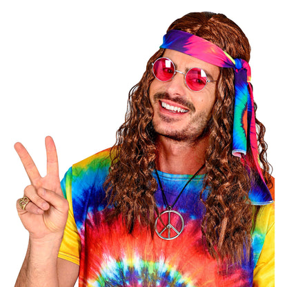 "BRAUNE HIPPIEPERÜCKE MIT BATIK STIRNBAND" in Box – Ansicht 4