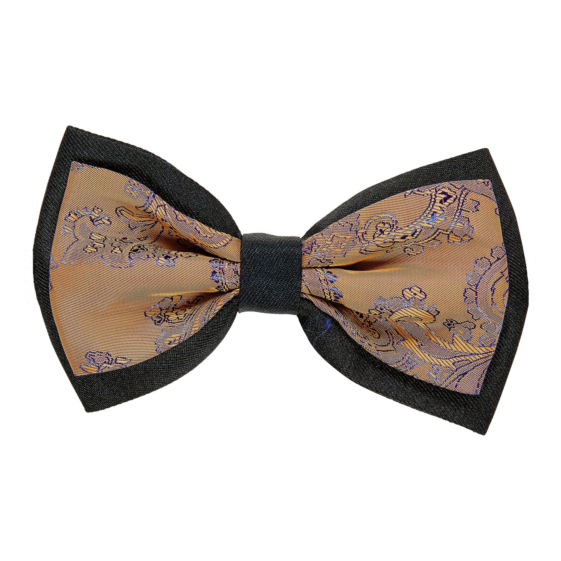 "BRAUNE JACQUARD RETRO FLIEGE" – Vorderansicht