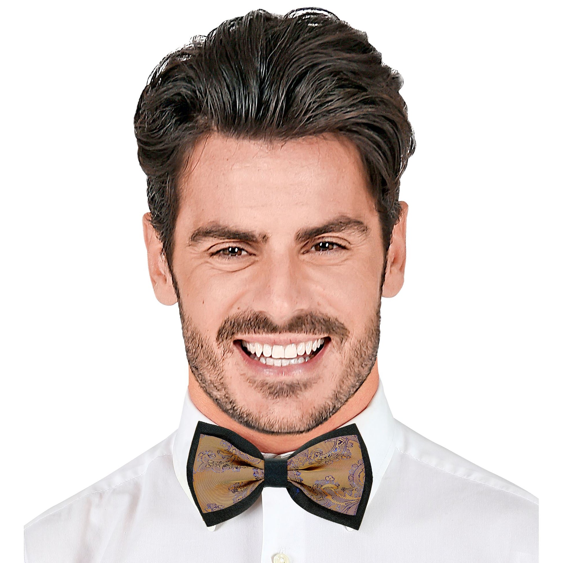 "BRAUNE JACQUARD RETRO FLIEGE" – Ansicht 3